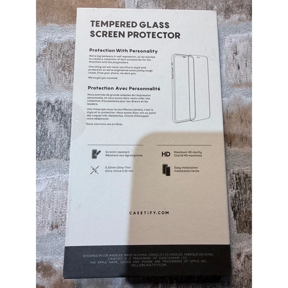 Casetify Tempered Glass Screen Protector iPhone 14 Plus 13 Pro Max 9H Anti Micro